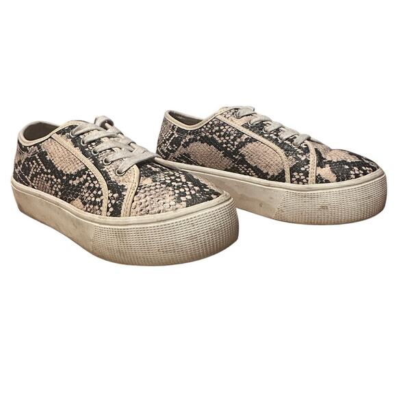 Torrid Snakeskin Print Lace Up Platform‎ Sneaker Sz 7.5 Urban Streetwear Style - Picture 11 of 14
